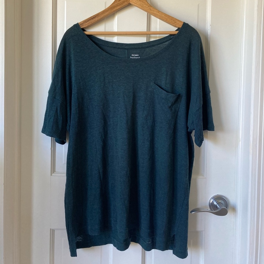Teal boyfriend tshirt